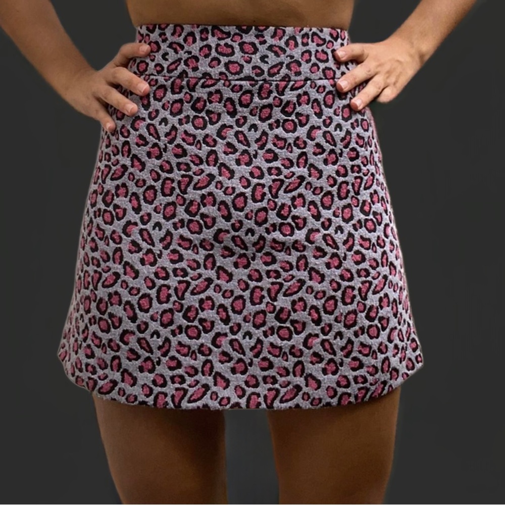 Topshop Leopard Mini Skirt (US 4)